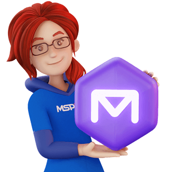 it girl with office backup icon