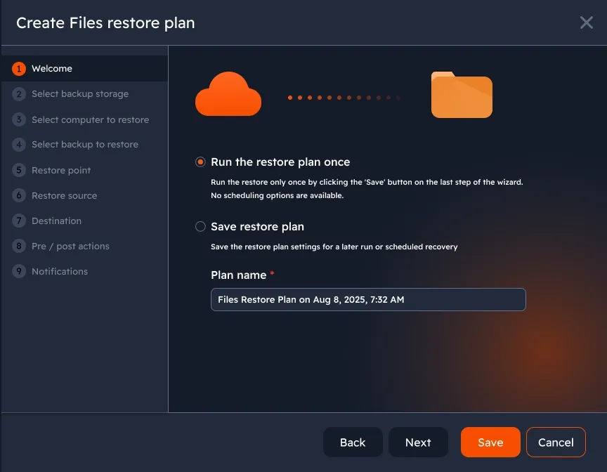 File-level and image-based restore