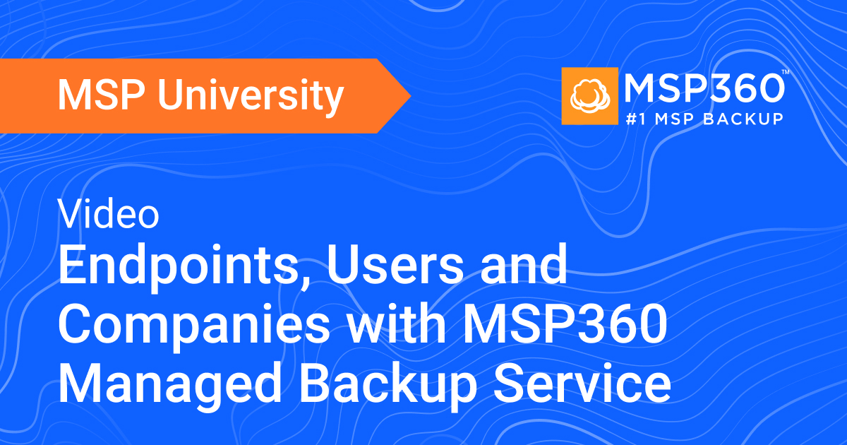 User Management with the MSP360 Managed Backup Service