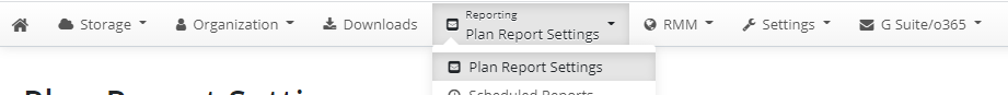 Finding Plan Report Settings