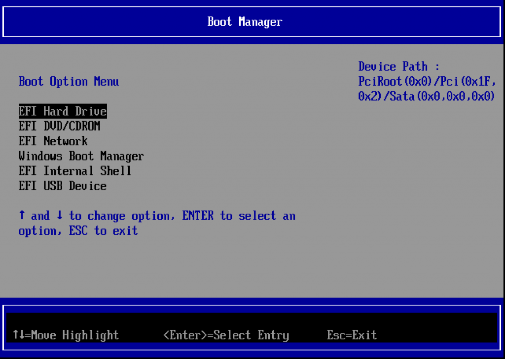 Boot перевод с английского на русский. EFI-загрузка. Windows Boot Manager. Start PXE over ipv6. Boot перевод.