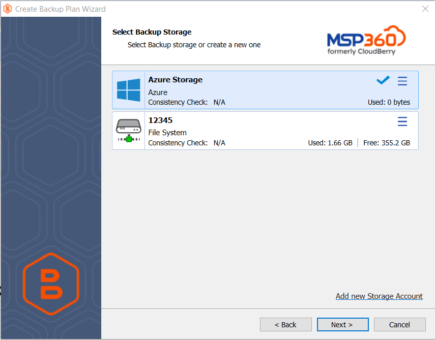 Screenshot_32 | MSP360 Blog Azure storage in MSP360 Free Backup