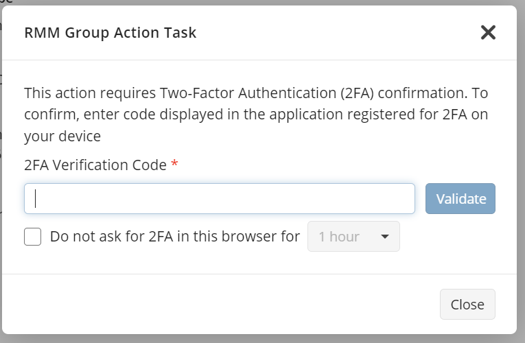2fa to confirm group action