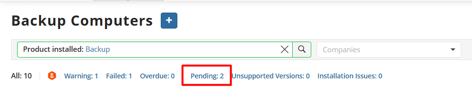 computers with pending status