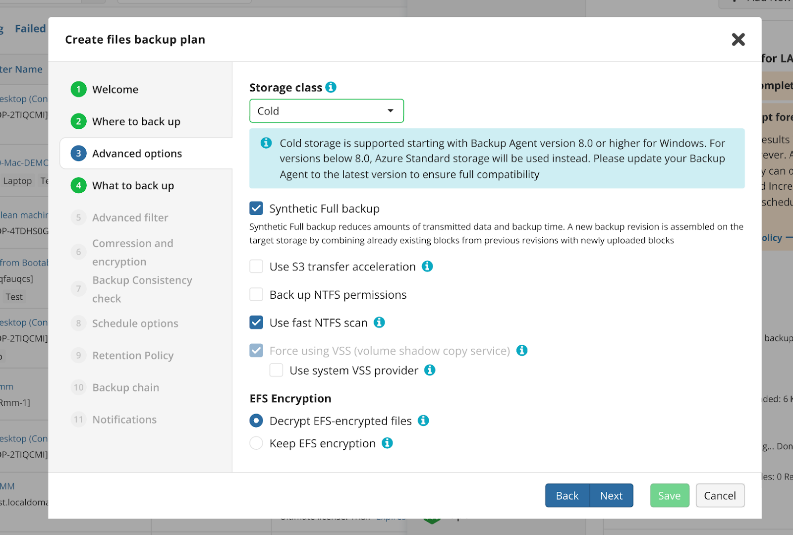 Azure Cold storage